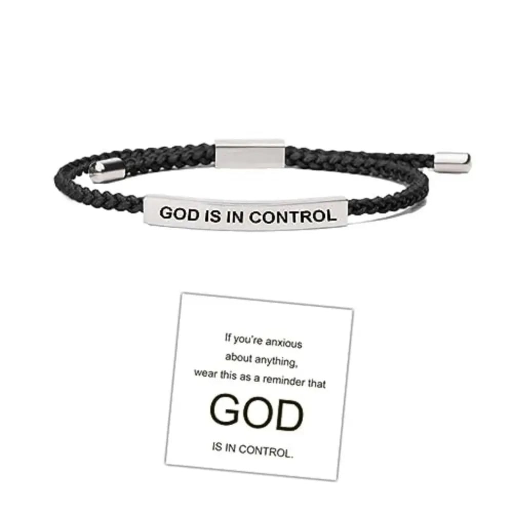 🙏 Find Strength in Faith ✨ God is in Control Bracelet – A Daily Reminder of Peace and Hope 💖
