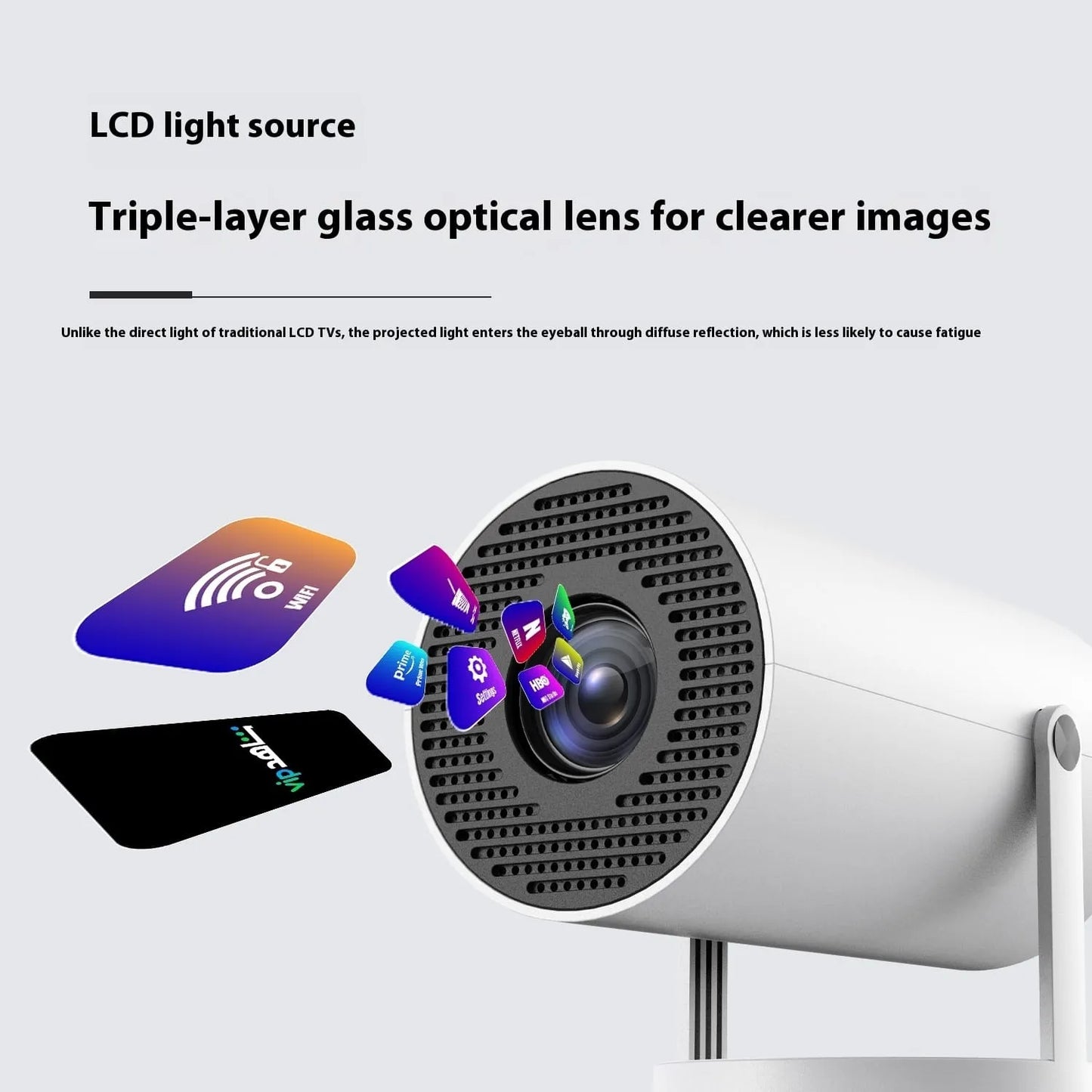4K Wireless Smart Projector – Portable Home Theater Anywhere