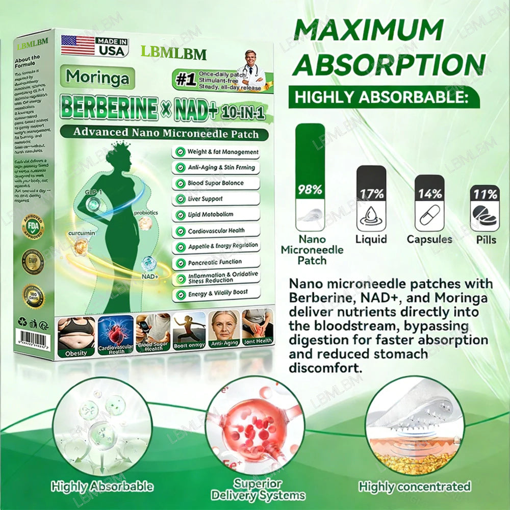 𝐎𝐟𝐟𝐢𝐜𝐢𝐚𝐥 𝐔𝐒 𝐒𝐭𝐨𝐫𝐞 🇺🇸  | LBMLBM™ Moringa · Berberine × NAD+ 𝟏𝟎-𝐢𝐧-𝟏 𝐀𝐝𝐯𝐚𝐧𝐜𝐞𝐝 𝐍𝐚𝐧𝐨 𝐌𝐢𝐜𝐫𝐨𝐧𝐞𝐞𝐝𝐥𝐞 𝐏𝐚𝐭𝐜𝐡 — 𝐎𝐧𝐜𝐞 𝐃𝐚𝐢𝐥𝐲, 𝐕𝐢𝐬𝐢𝐛𝐥𝐞 𝐑𝐞𝐬𝐮𝐥𝐭𝐬 𝐢𝐧 𝟕 𝐃𝐚𝐲𝐬✅ For Weight, Skin, Diabetes & Joint Health 🗽