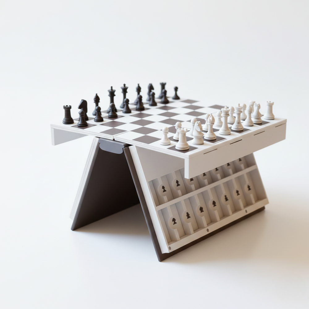 The Grandmaster’s Folio: Hand-Finished 3D Sculpted Chess