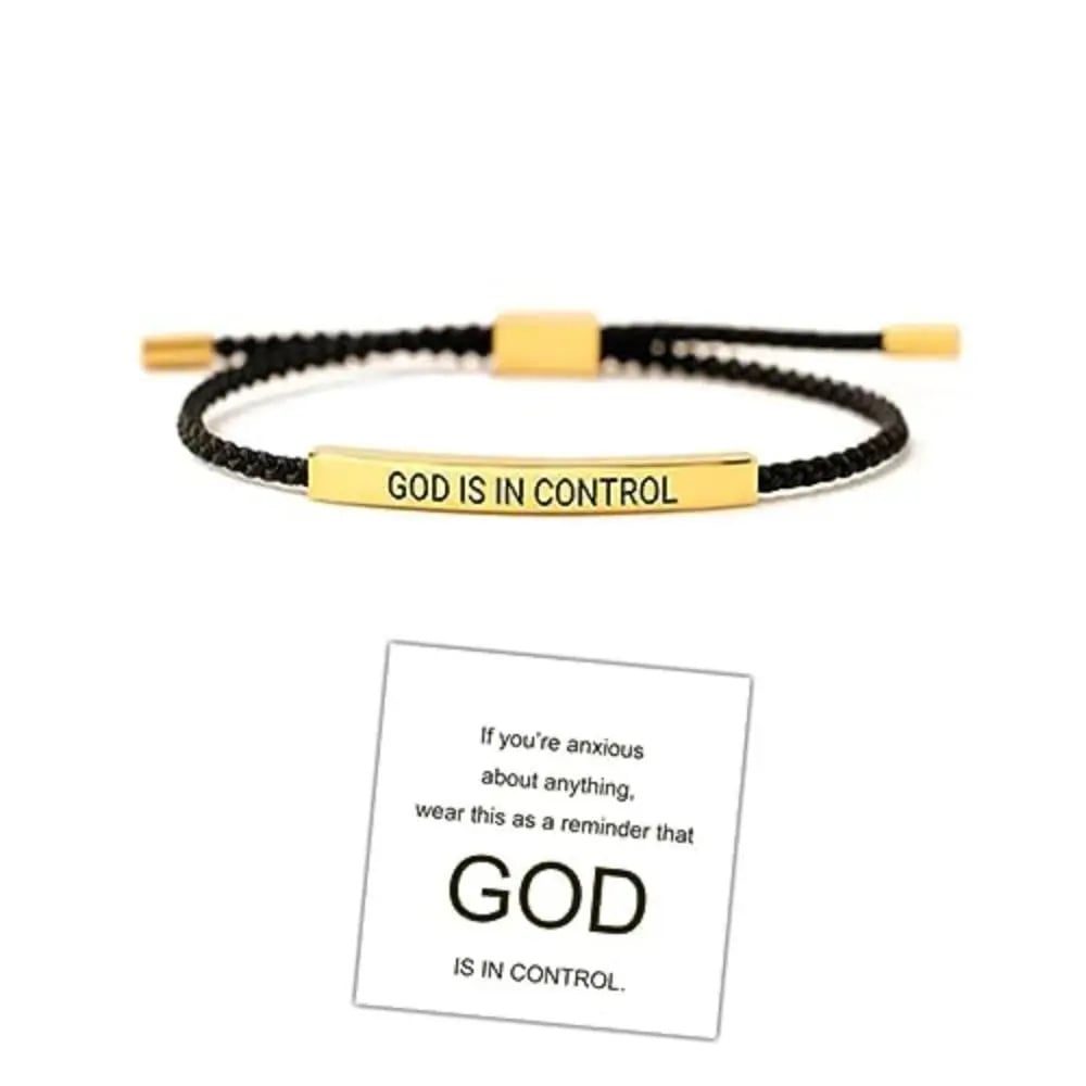 🙏 Find Strength in Faith ✨ God is in Control Bracelet – A Daily Reminder of Peace and Hope 💖