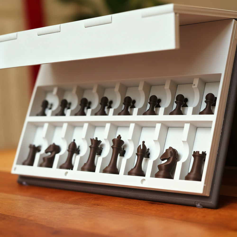 The Grandmaster’s Folio: Hand-Finished 3D Sculpted Chess