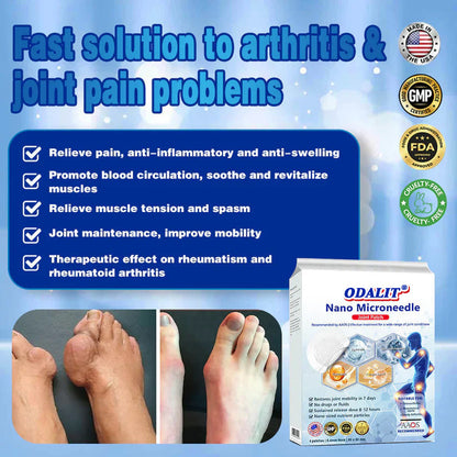 🔥Final 3 Hours: 80% OFF - Official Store: 👩‍⚕️ Recommended by AAOS 💪 ODALIT® Nano Microneedle Joint Patch (Painless, long-lasting, suitable for arthritis, varicose veins and various orthopedic diseases)