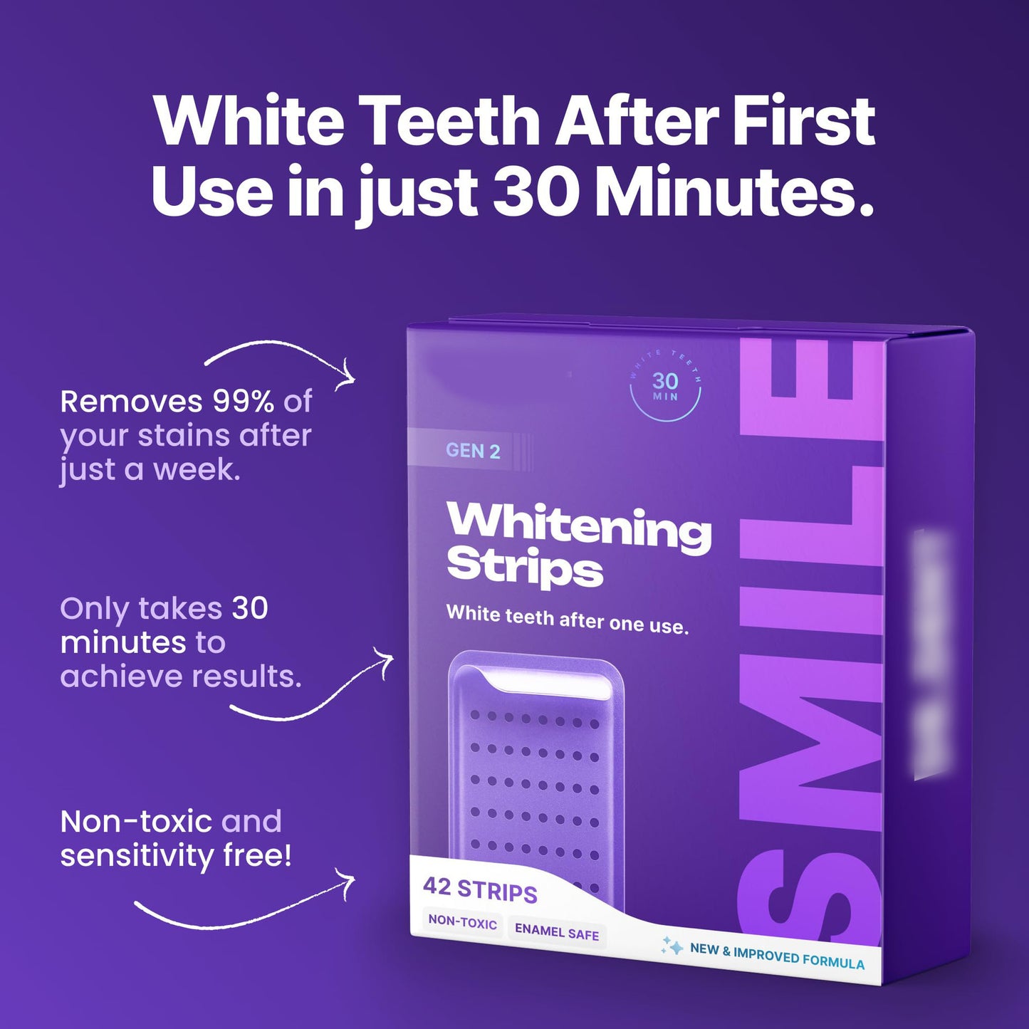Purple Whitening Strips - 🟣 🟡Experience a Brighter, Whiter Smile with Our New PAP-Enhanced Purple Teeth Whitening Strips