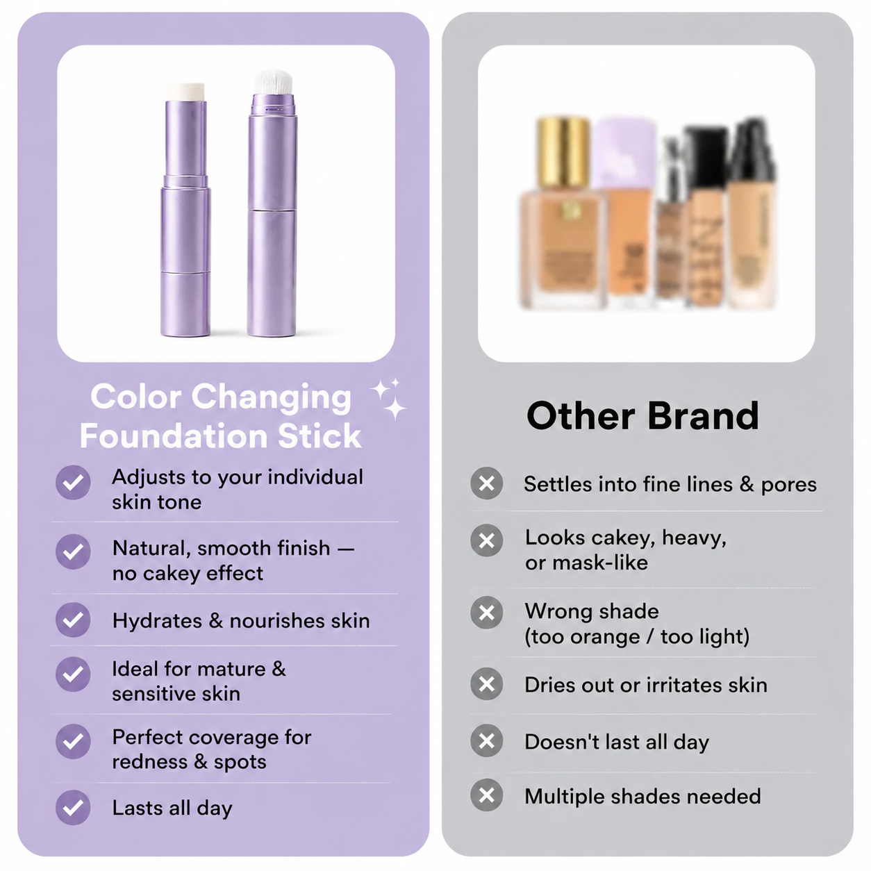 LIMITED DISCOUNT-Color Changing Foundation Stick