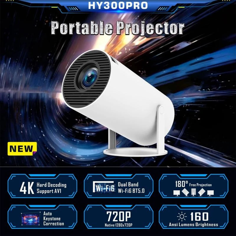 4K Wireless Smart Projector – Portable Home Theater Anywhere
