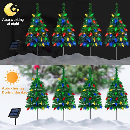🎄Christmas Flash Deal 🎁 65% OFF✨ 4-in-1 Aurora Haven Solar Powered Christmas Tree 🎄(75cm H / 2.5 ft approx.)