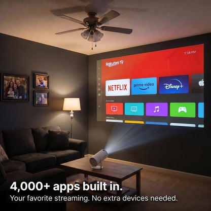 4K Wireless Smart Projector – Portable Home Theater Anywhere